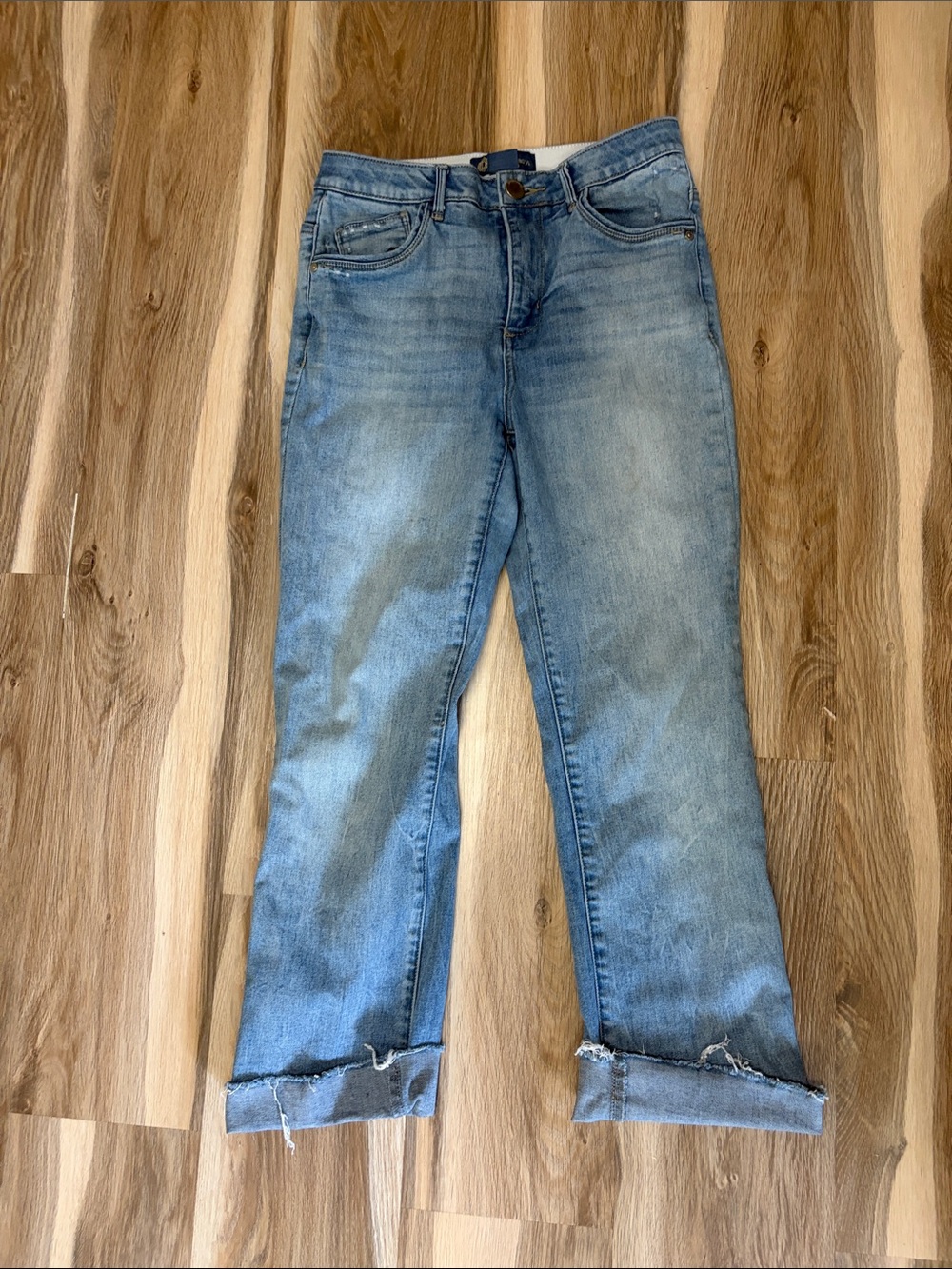 Democracy Light Blue Cropped Straight Jeans